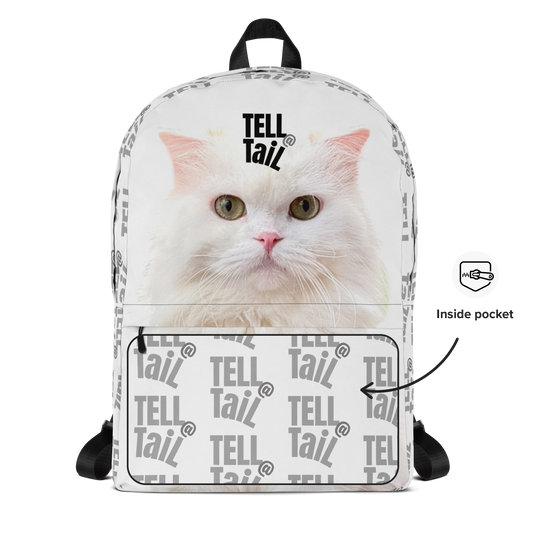 TELL A TAIL Backpack with White Cat