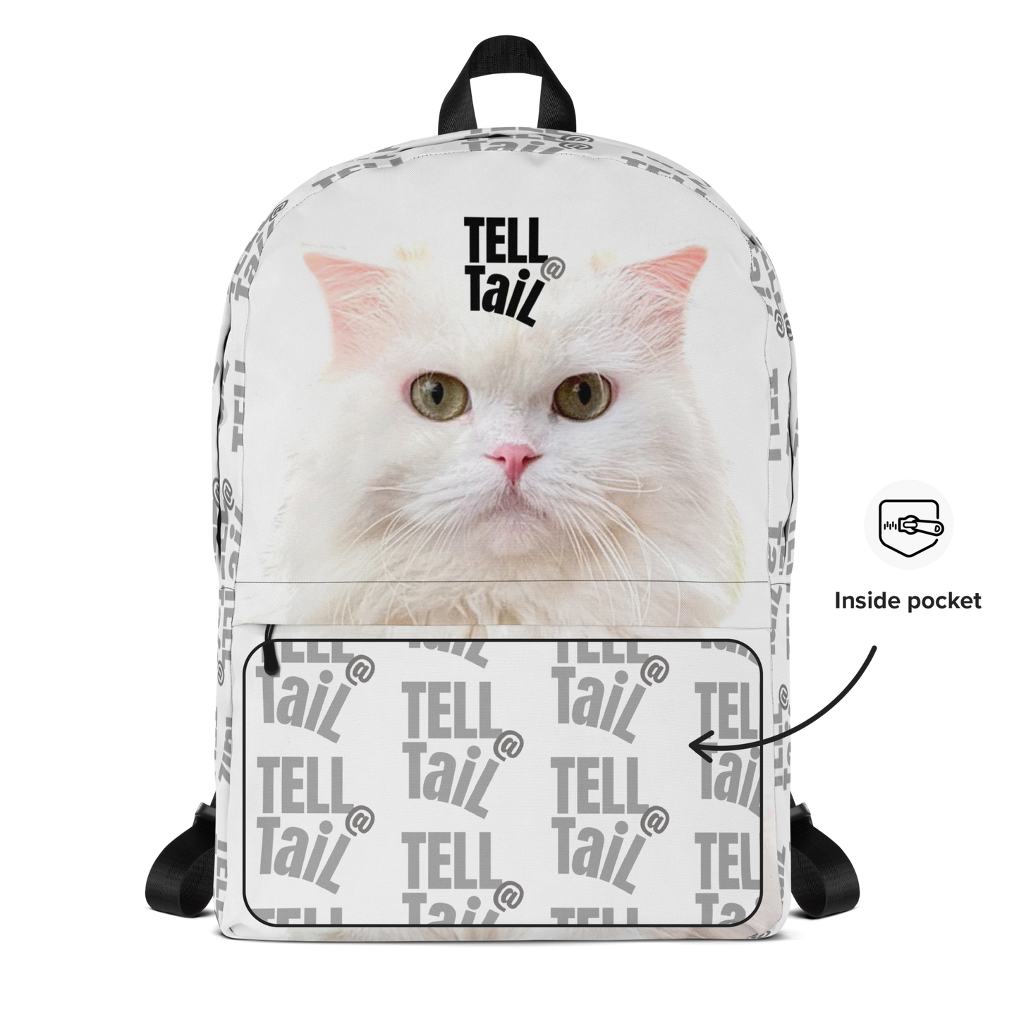 TELL A TAIL Backpack with White Cat